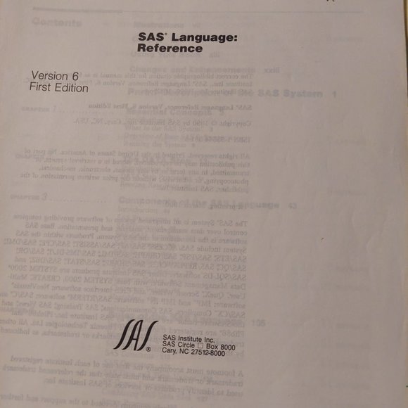 SAS language book - Picture 12 of 13